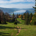 On a way to Dent de Vaulion – view on Lac de Joux, October 2022