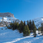 View towards Glacier3000, from Col du Pillon, February 2021